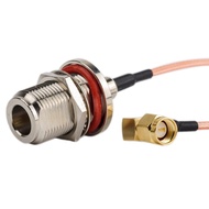 Eagles Bulkhead 2pcs 30cm/12inch/1ft RF Coaxial Coax Cable Assembly - SMA Male Right Angle to N Fema