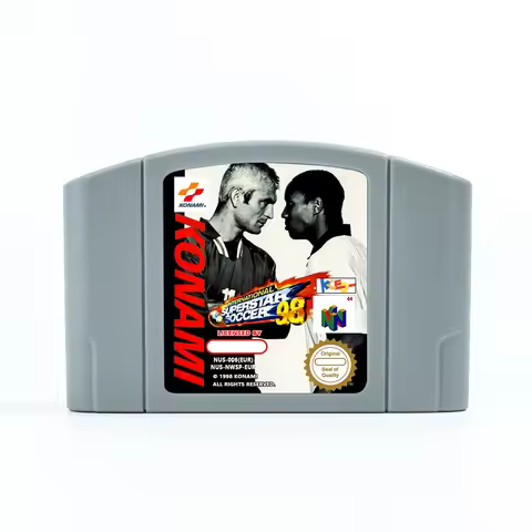 International Superstar Soccer 98 Game Cartridge for 64 Bit PAL EUR Consoles N64 Game Card