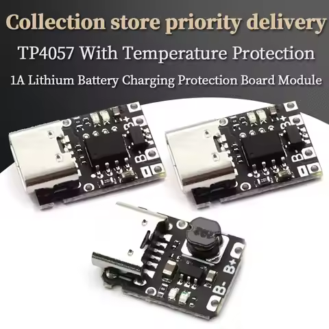 Type-C USB TP4057 1A Lithium Battery Charging Protection Board Module Polymer Battery Over TP4056 Wi