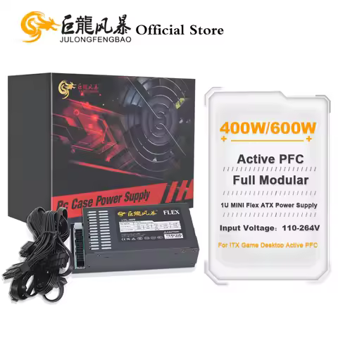 JULONGFENGBAO Full Modular 110-264V ATX 400W 600W For ENP-7660B K39 A4 S3 G5 ITX Case Game Desktop 1