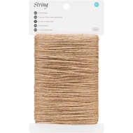 KINGLAKE 2mm Natural Jute Twine String 164 Feet Long Twine String for Crafts, Arts, Gift Wrapping, P