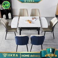 Dining Table Foldable Flexible And Rock Panel Dining Table Chair Combination Modern Minimalist Small Unit Table Household Square