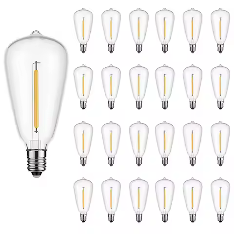 Vintage ST38 Led Replacement Light Bulbs Plastic E12 1W Equvalent 7W Incandescent Decorative Shatter