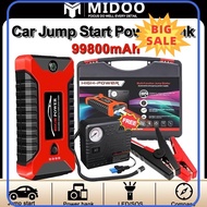 ⭐ [100% ORIGINAL] ⭐ 99800Mah Car Jumper Car PowerBank Multi function Car Pump Starter Car Tyre Jumper Kereta Car Emergency Powerban