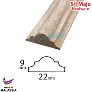 MAJU 0017 Real Wood Molding Wall Frame Skirting Wainscoting Chair Rail Wall Trim Kumai Bingkai Kayu Solid Spin Decor