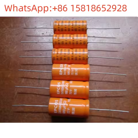 2pcs 75V 680UF with (Q) SIKOREL Siemens EPCOS 125-degree orange axial electrolytic capacitors