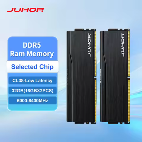 JUHOR Ram DDR5 32GB(16GBX2) 6000MHz 6400MHz DDR5 6400MHz Desktop Computer Memoria Ram
