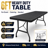 4FT/5FT/6FT Meja Lipat Heavy Duty 500KG Foldable Banquet Folding Table Event Catering Kenduri