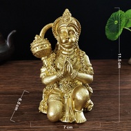 Bronze Color Hanuman Statue Sculpture Big Resin Ornaments Hindu Monkey God Buddha Statues Figurine H