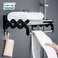 集寶 - QXS-伸縮毛巾架│免打孔浴巾架│可收縮毛巾杆│浴室掛物│浴室置物架│毛巾桿│免打孔安裝 (QDA)
