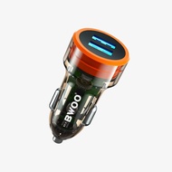 Bwoo CC84 Car Charger Dual USB-A 12W 12V-24V Transparent Car Charger