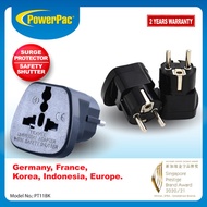 PowerPac 2X Universal Travel Adapter (PT11BK) Germany France Korea Indonesia Europe