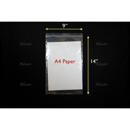 Zipper Zip Lock Plastic Bag 9x14 inch/Zipper Bag/Resealable Clear Plastic Bag/Zipper Plastic Bag [100pcs]