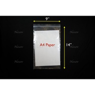 Zipper Zip Lock Plastic Bag 9x14 inch/Zipper Bag/Resealable Clear Plastic Bag/Zipper Plastic Bag [10