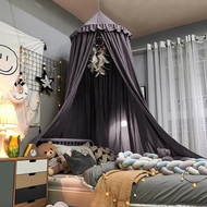 【High-quality】 Bed Canopy For Kids Large Castle Tent Canopy Grey Hanging Frills Ceiling Canopy For T