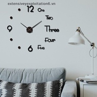 # exten # 3D Luminous Wall Clo Frameless Acrylic DIY Digital Clo Wall Stiers Mute Clo For Living Roo