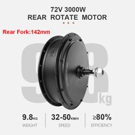 AQLKY MXUS Brand Electric Bike Motor 72V 3000W Brushless Gearless Hub Motor Front Rear Wheel Drive F