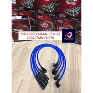 HOS - CAR PLUG WIRE SET / PLUG CABLE SILICONE - MITSUBISHI SIGMA 1.6 A121 4G32 (7MM) Y1976