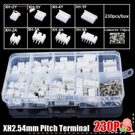 PEONYSG 230Pcs 2.54mm Pitch Terminal, 2p 3p 4p 5pin Male And Female Pin Connector, Housing Kit XH2.5