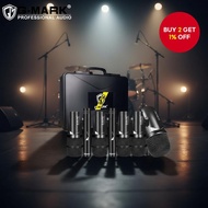 GMark G7S 7-Piece Wired Drum Mic Kit Dynamic for Kick, Bass, Tom, Drums, Vocal, Band, DJ, Stage, Liv