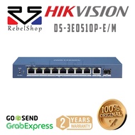 Hikvision DS-3E0510P-E/M Switch POE 8 Port 2 Uplink Hub CCTV IP