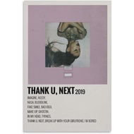 JIANGJUNT Thank U Next Album Poster Canvas Art Poster and Wall Art Picture Print Modern Family Bedro