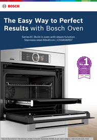 Bosch CSG656RS7 Built-in compact oven with steam function 60 x 45 cm, Stainless steel, 16amp connection