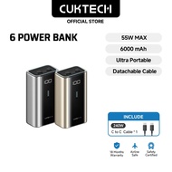 CUKTECH Mini 55W 6000mAh Power Bank Fastcharging Powerbank PD3.0 Digtal Display—— 6 Power Bank