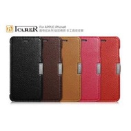 ICARER 荔枝紋系列 iPhone 6 / 6S 磁扣側掀 手工真皮皮套 / 咖啡【出清】