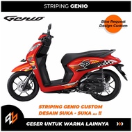 STRIPING GENIO FOX / stiker motor honda genio motif fox
