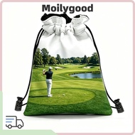 MOILYMY Drawstring Golf Tee Bag, with Hook Portable Golf Valuables Pouch, Professional Waist Pouch W