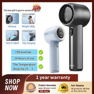 (1 year warranty) GF02 Handheld Fan 199 Level Strong Wind Portable Bladeless Fan Rechargeable With A