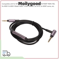 MOILYMY Earbuds Upgrade Wire, 1.5m/4.9ft 3.5mm To 3.5mm Earphone Replacement Cable, with Mic and Vol
