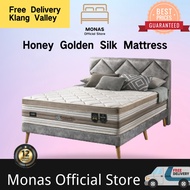 Honey Golden Silk Mattress / Silk Fabric Mattress / Silk Pro Series / 12 Years Warranty / Back Support Mattress