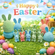 Tolongterm> Easter Egg  3D Printed Bunny Lattice Texture Unique Spring Ornament for Family Gathering