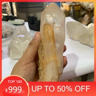 1 Polished natural white quartz stone pillar (real stone) for home decoration weighs 380g (F4) used 