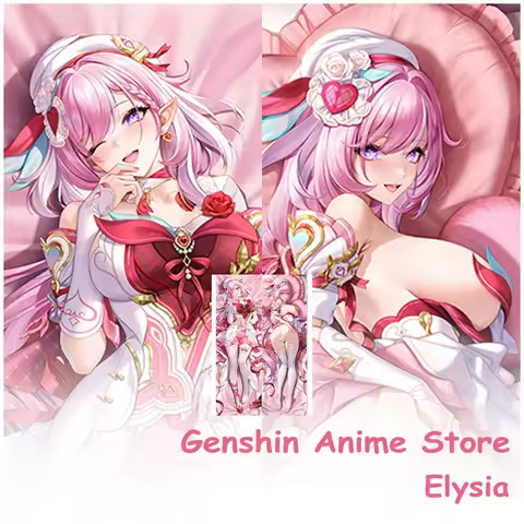Dakimakura Anime Honkai Impact 3 Elysia Cartoon Body Pillowcase Cosplay Props Double-Sided Printed O