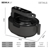 BENKA หม้อทอดไร้น้ำมัน 1000 วัตต์  ความจุ 5 ลิตร รุ่น HB-8013  สีดำ