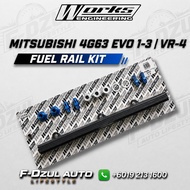 WORKS Engineering Fuel Rail Kit Mitsubishi Evolution 4G63 1-3 VR-4 4G67 4G61