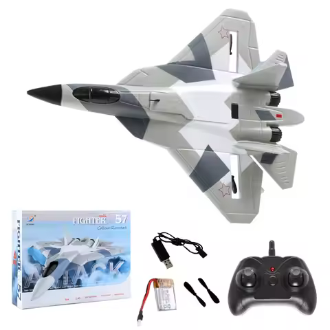 SU 57 Airplane RC 2.4G Remote Control Aircraft Electric EPP Foam Plane FX657 Rc Fighter Fixed Wing H