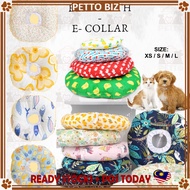 Pet Elizabeth Collar Adjustable Neck Collar Cotton E-Collar With Cute Pattern Donut Pet Elizabeth So