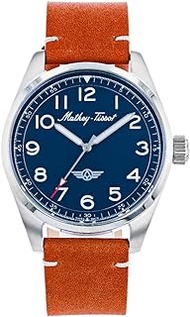Men's Heritage MTWG5001101 Swiss Quartz Watch, BROWN, 21MM, Mathey Tissot Heritage Collection Three Hand Watch