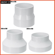 1PCS Environmentally Friendly Ventilation Pipe Reducer Adapter Pipe Fittings 110to100/150 to100/200t
