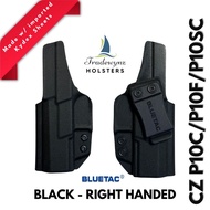 Bluetac IWB Concealment Kydex Holster for CZ P10C / CZ P10F / CZ P10SC - Black / - For Right & Left 