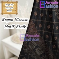 Kejutan Terkini Kain Rayon Viscose Motif Etnik