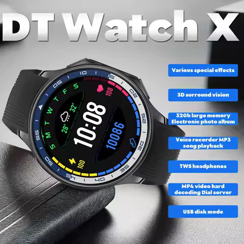 DT NO.1 1.43" AMOLED Smartwatch New DT Watch X Smart Watch BT Call Photo Album Music Video Playback 