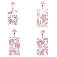 Name Card holder Retractable with lanyard Cartoon mrt card holder Neck Strap