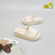 Dép quai ngang cross nữ đế cao brooklyn slide cao 5 phân dép cross brooklyn quai ngang bản to đế cao