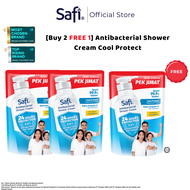 (Buy2Free1) Safi Antibacterial Shower Cream Cool Protect (850g) | Kills 99.9% Germs | Cooling Sensat