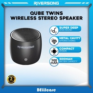 Riversong Qube Twins Wireless Speaker SP16 (Black) - 1 year Warranty